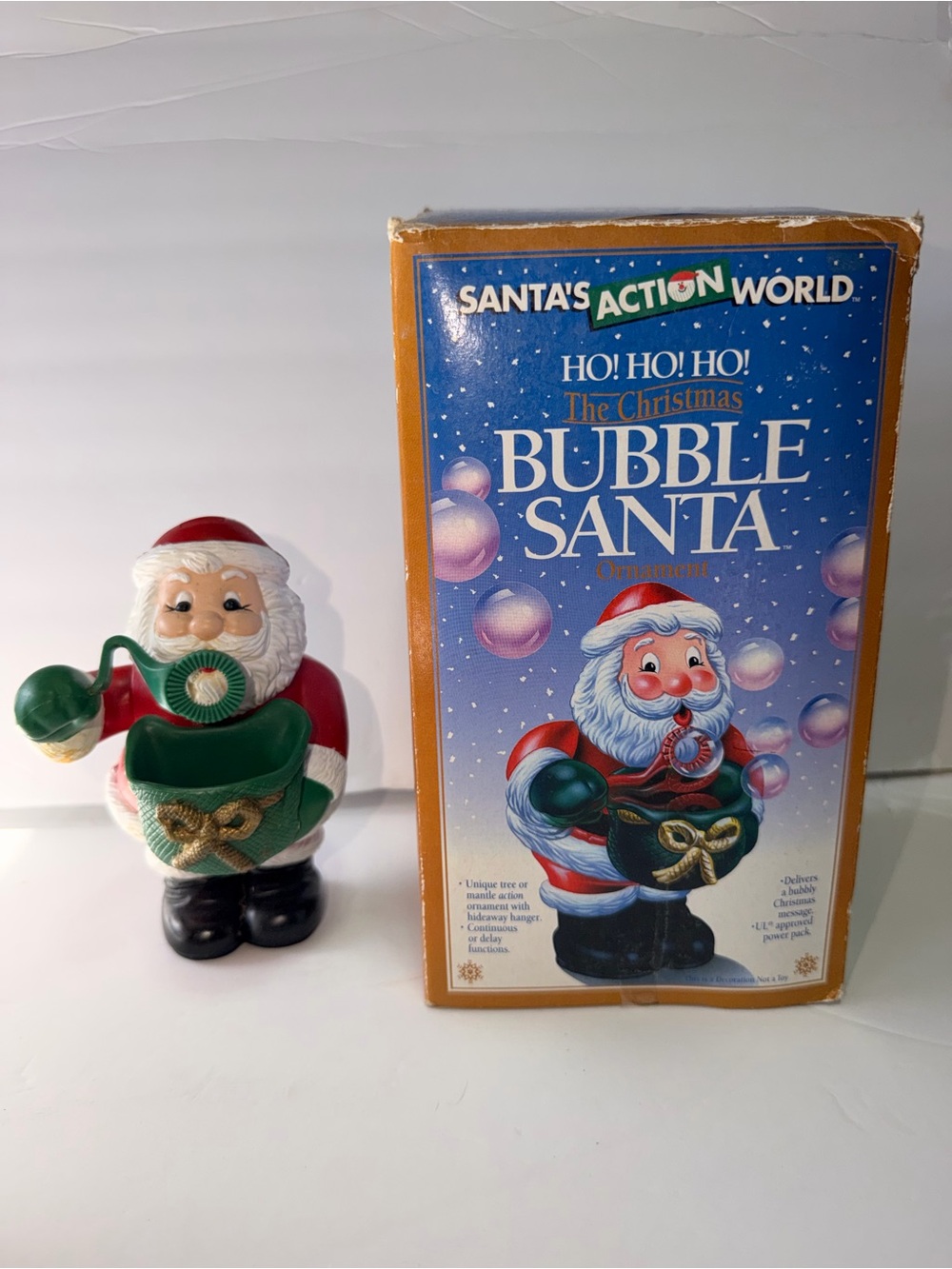 Vintage Santa's World The Christmas Bubble Santa Ornament 1995 Kurt Adler Works